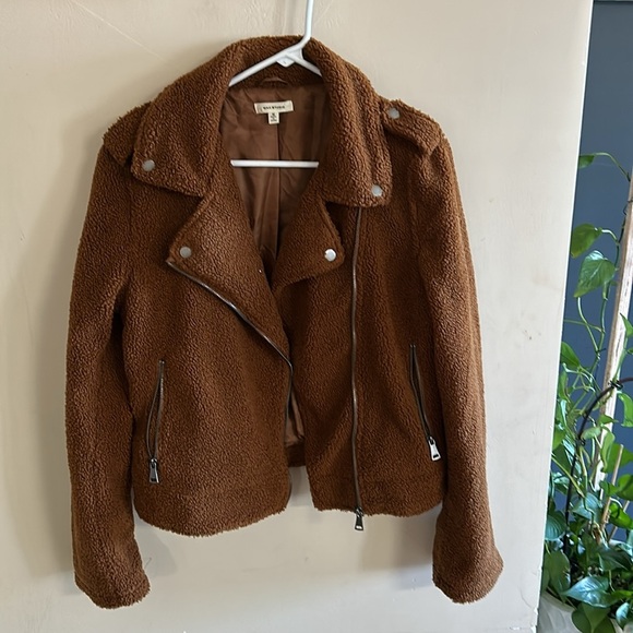 Max Studio Cold Weather Moto Zip Coat. Size M - Picture 2 of 10